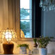 Lampe en nacre et bois d’olivier