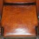 Fauteuil de bureau Gainsborough restauré cuir teint à la main