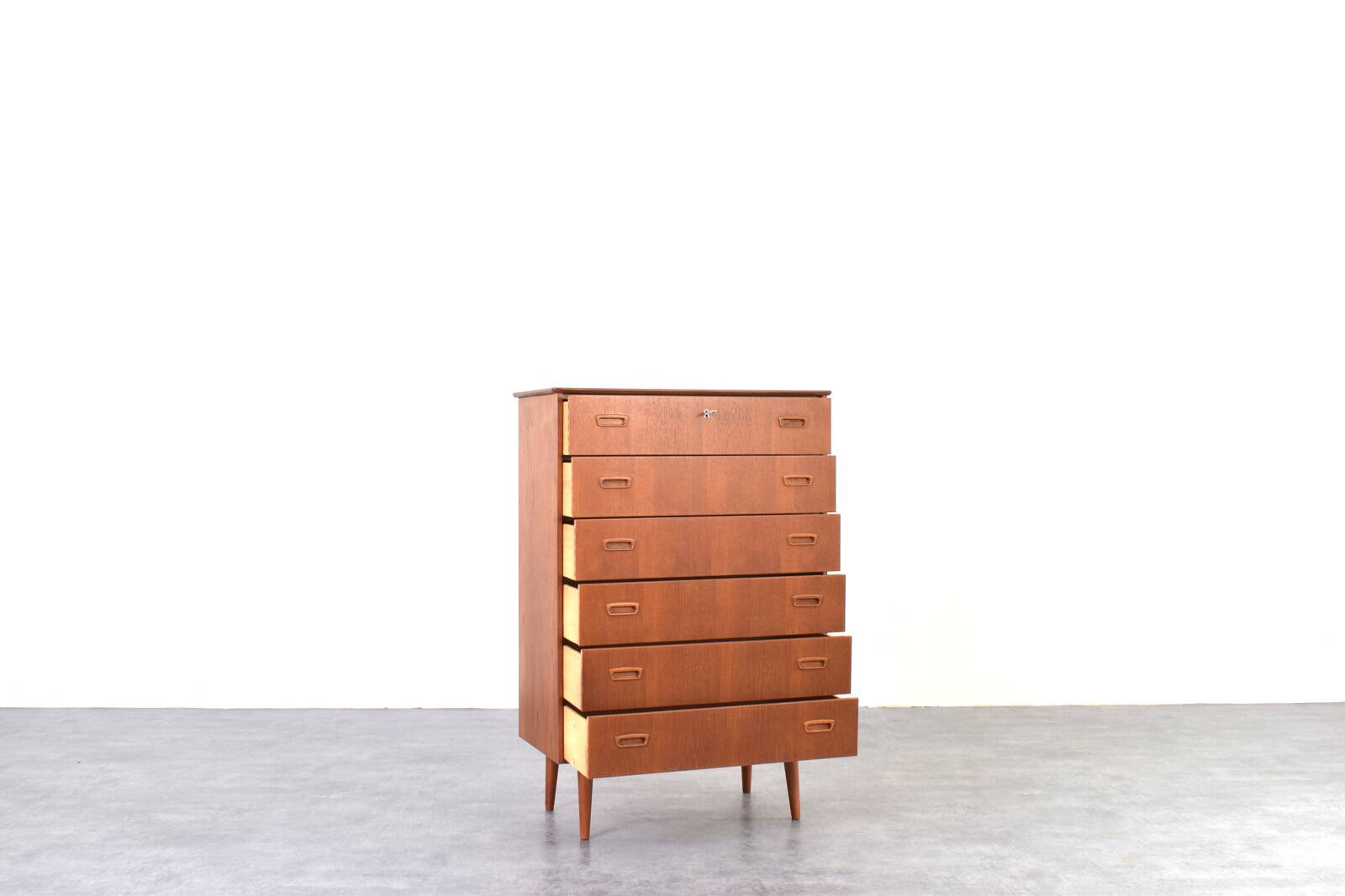 Mid-Century Danish Teak Chest of Drawers, 1960s.
