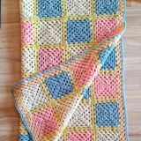 Crocheted baby plaid cover