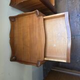 Pair of Louis XV style bedside tables in solid cherry wood