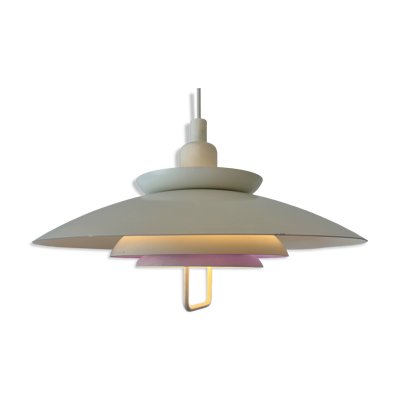 Suspension danoise Form-Light en blanc et bleu cobalt, années 1970.