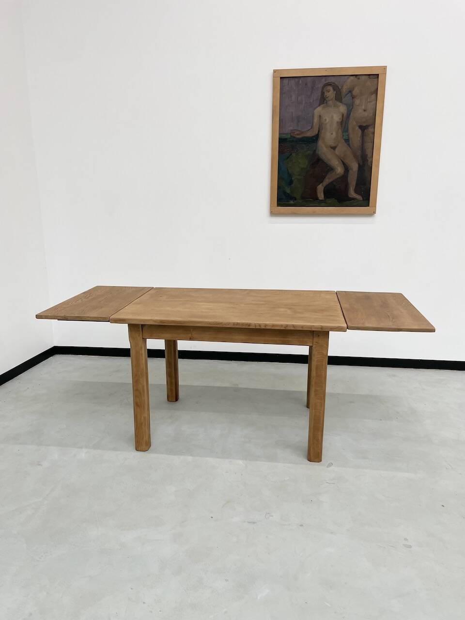 Oak farmhouse table 120cm + 200cm extensions