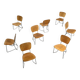 Suite de 8 chaises Alu-Flex par Armin Wirth, circa 1965