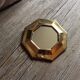 Golden mirror octagon brass for accumulation - 10x10cm