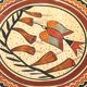 Painted terracotta wall dish from Peru, 70s