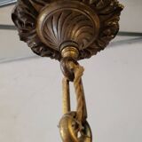 Lustre en bronze doré style Louis XVI - 6 lumières