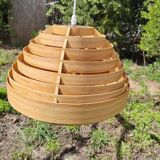 Scandinavian curved wood pendant light