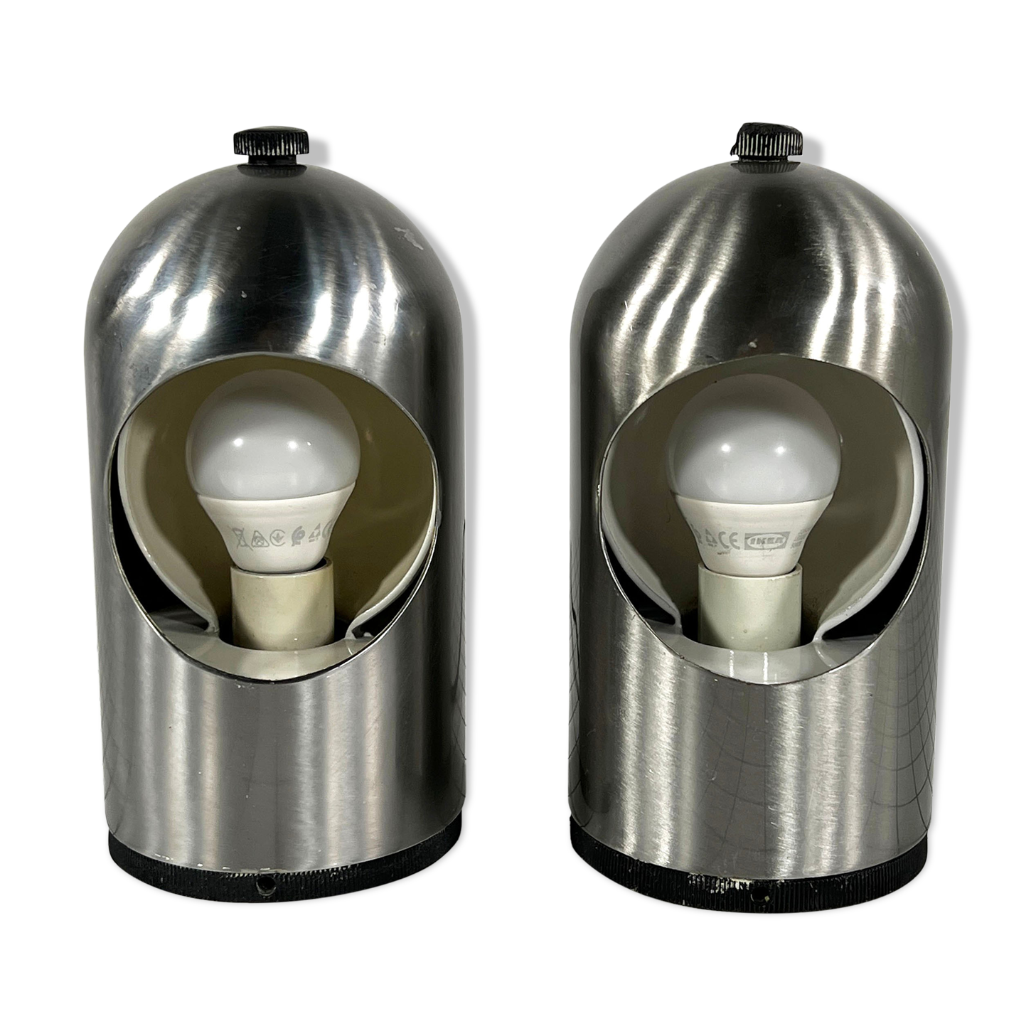 Pair of Selene chrome lamps by ABM, 1960