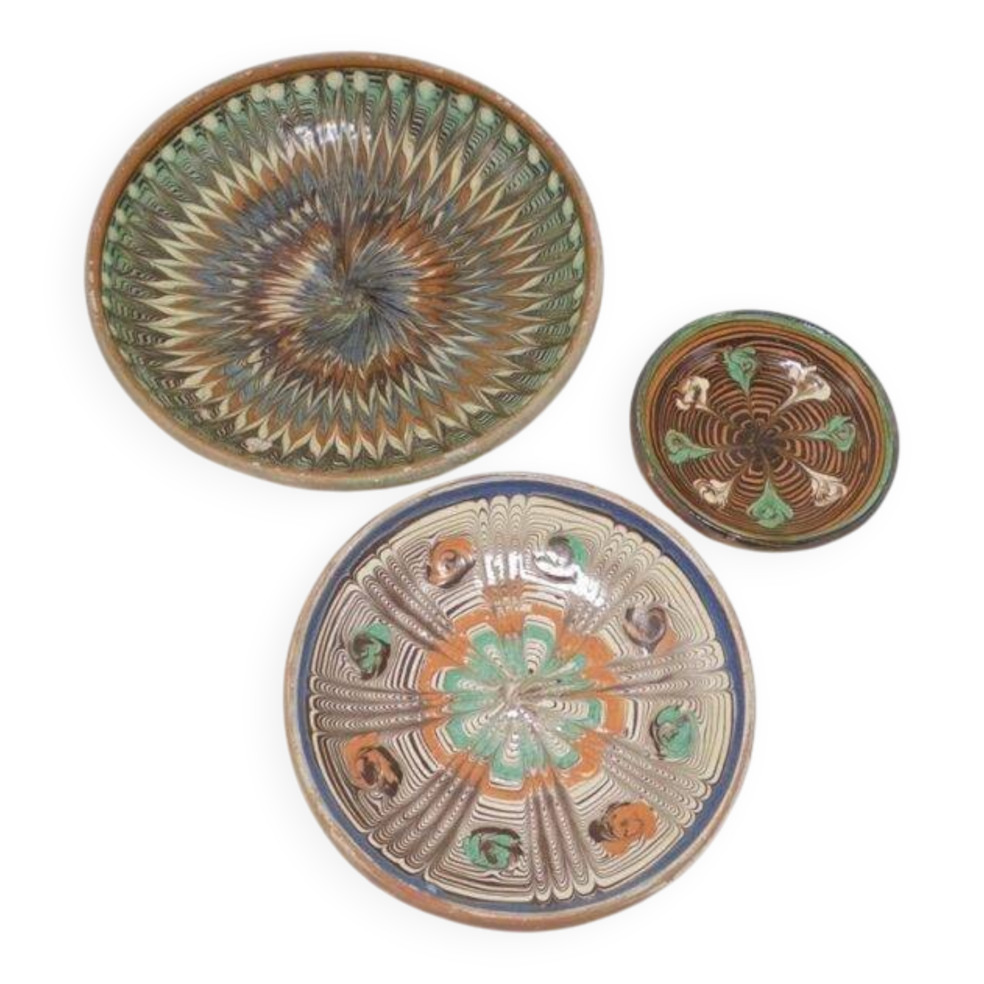 Set of 3 terracotta bowls