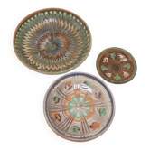Set of 3 terracotta bowls