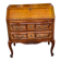 Louis XV solid wood and green leather writing desk secretary, 1950.