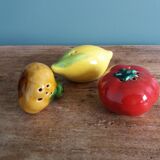 Salt shaker pepper slushie tomato onion lemon