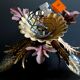 Banci firenze gilded flush mount italian wall lamp, 1960s