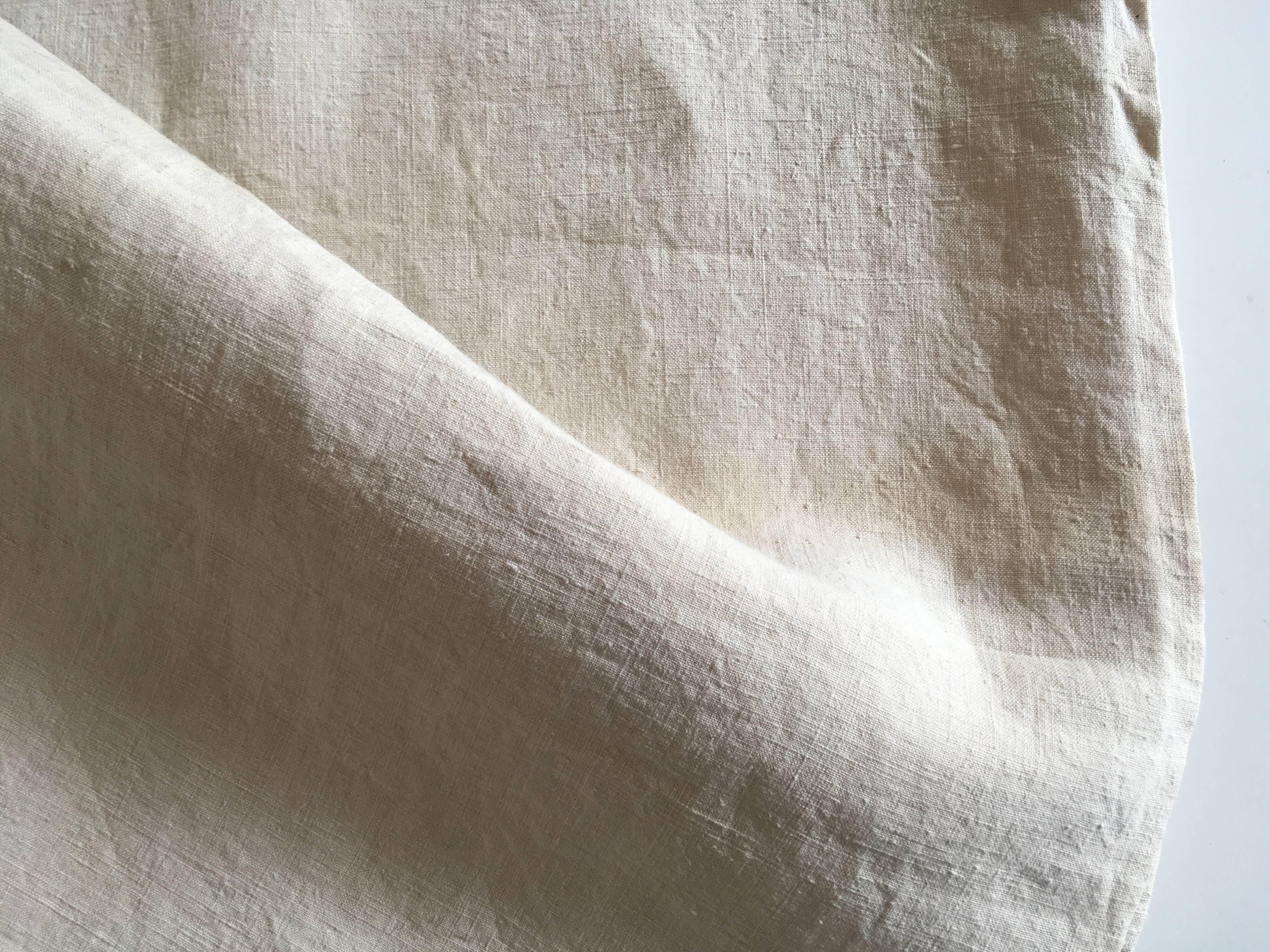 Table cloth reserves of large ivory raw linen kit 280cm