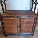 Vintage rattan bookcase