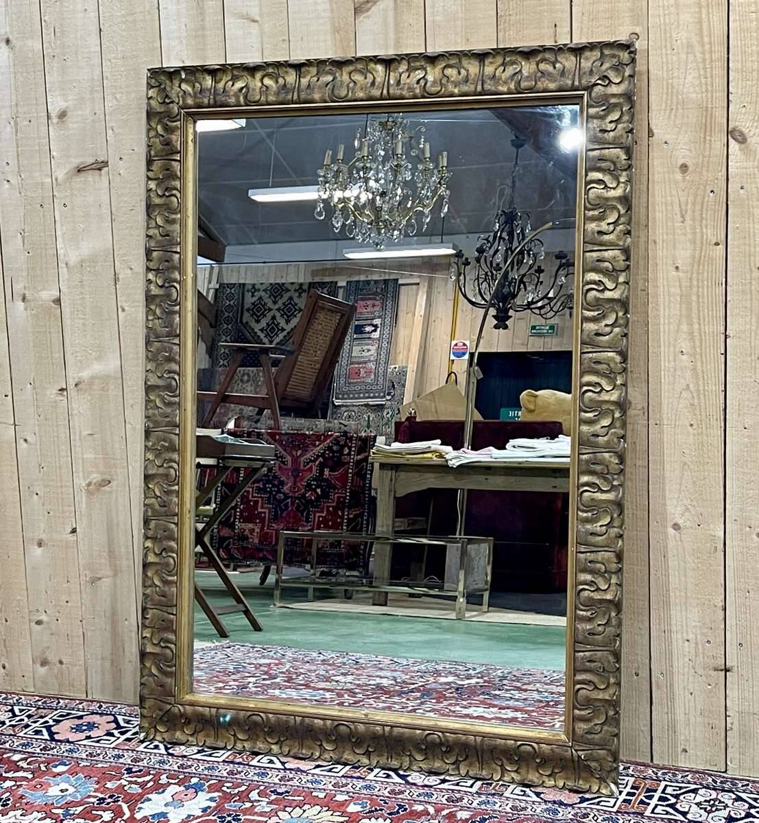Gilded mirror from the 1930s - 1m09x1m48.
