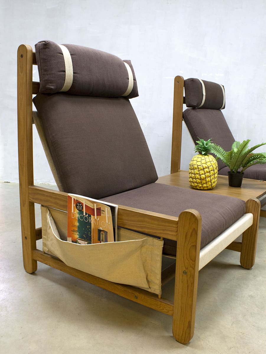 Armchair and footrest Scandinavian