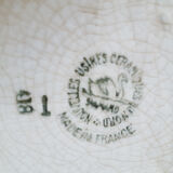 Hollow round faience dish Saint Amand