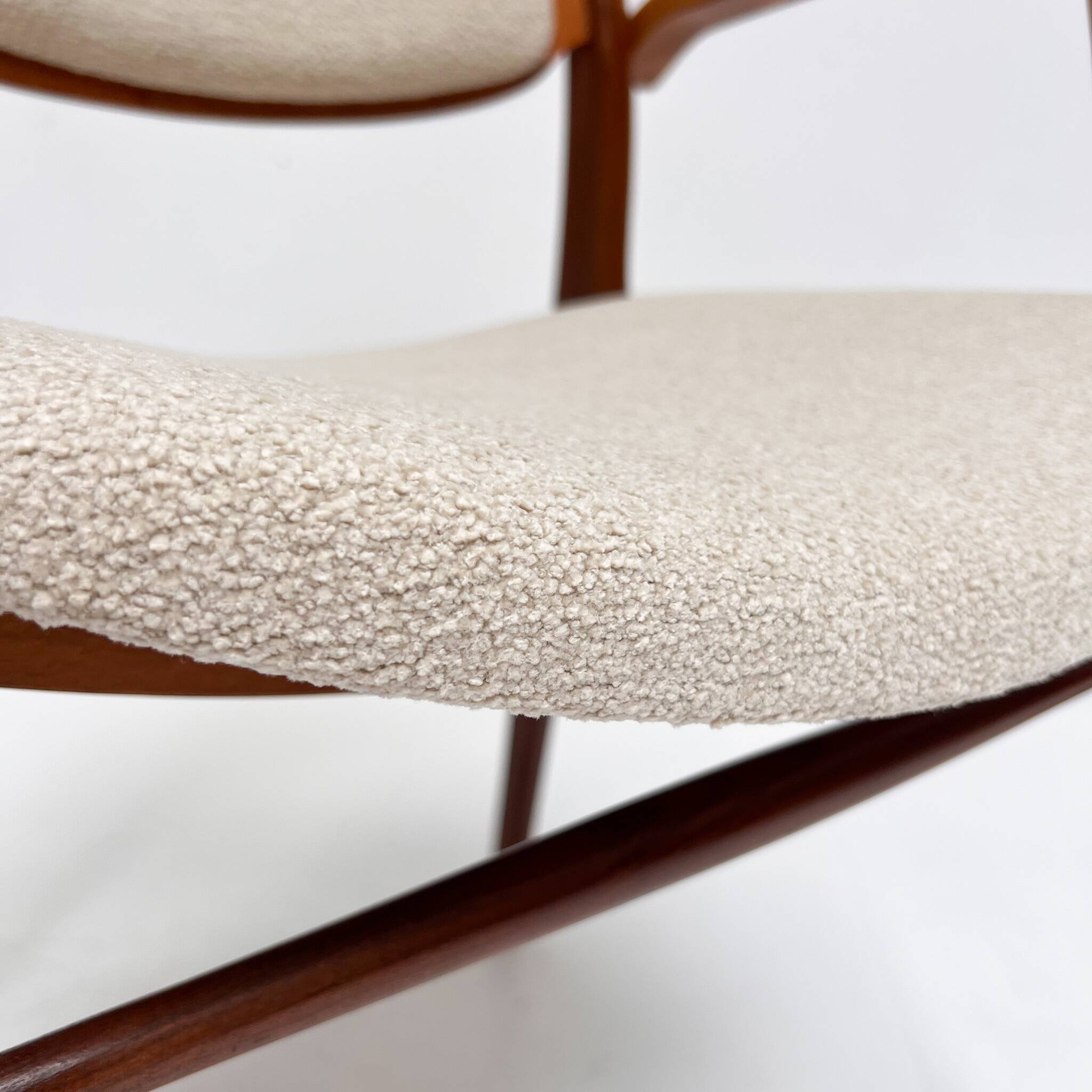 Ensemble de 4 chaises rembourrées Hartmut Lohmeyer pour Wilkhahn, années 1960.