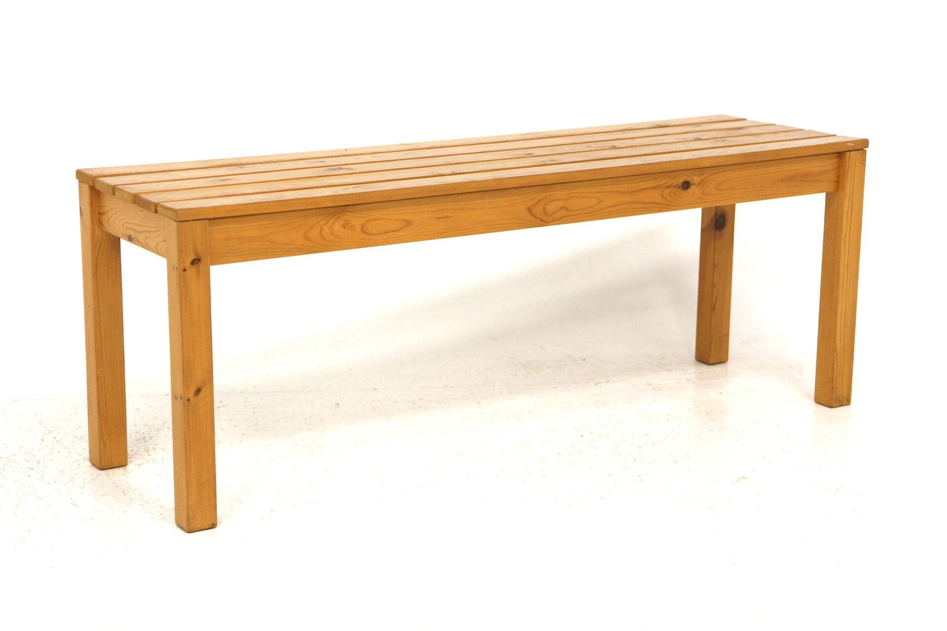 Minimalist pine bench, Sweden, 1970
