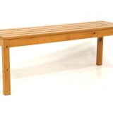 Minimalist pine bench, Sweden, 1970