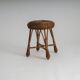Vintage rattan & wicker stool – plant stand