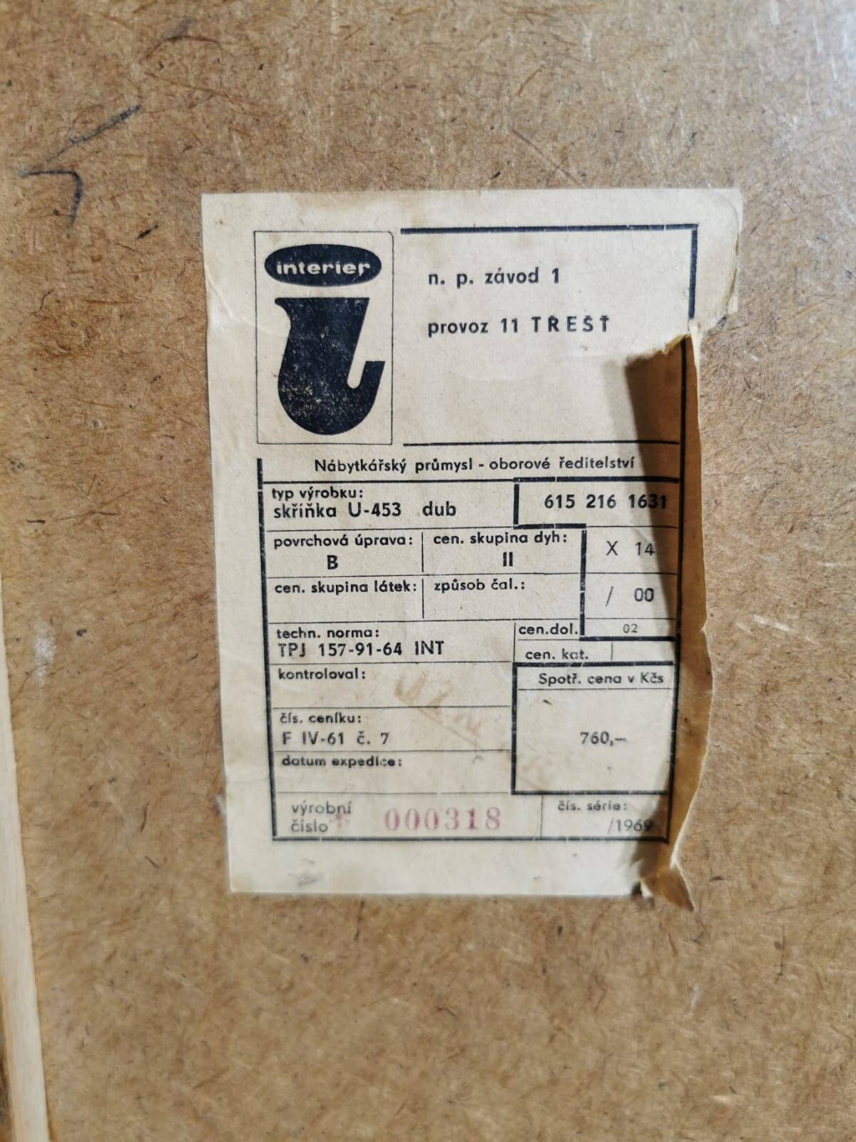 Sideboard by Jiri Jiroutek, Interier Prague, 1960s