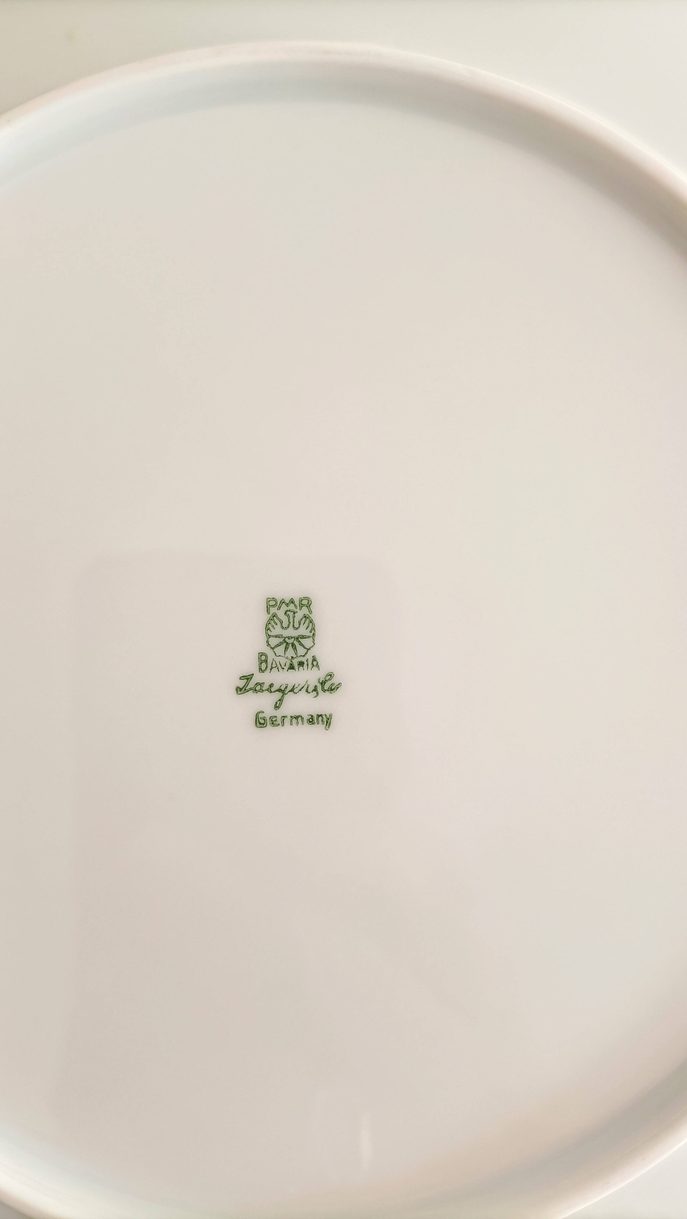 Service à dessert 10 assiettes et plat en porcelaine PMR Bavaria Jaeger & Co