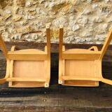 Paire de chaises enfant vintage, bois courbé circa 1950/1950