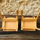 Pair of vintage children's chairs, curved wood circa 1950/1950