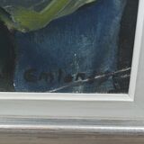 Einar Emland, Scandinavian modern painting, 1960s, Oil on Canvas, Framed