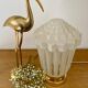Vintage art deco globe table lamp in frosted glass
