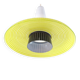 1950s Yellow and Black Glass Vintage Pendant Lamp
