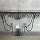 Console en fer forgé et marbre