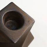 Bronze Candleholder in Ceramic by Jan Van Der Vaart, The Netherlands 1978