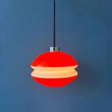 Peill & Putzler vintage orange glass pendant lamp