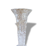 Carved glass vase