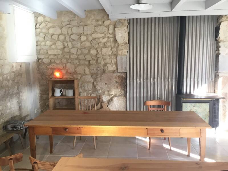 Farm table - 2m40 - 2 drawers