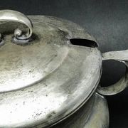 Punch bowl, Art Deco, silver-plated brass, Germany, 1930s