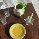 90s white and green ceramic carafe H17 D11