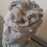 A. Novelli, male bust, plaster sculpture