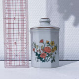 Condiment pot, flower in sizzles with lid