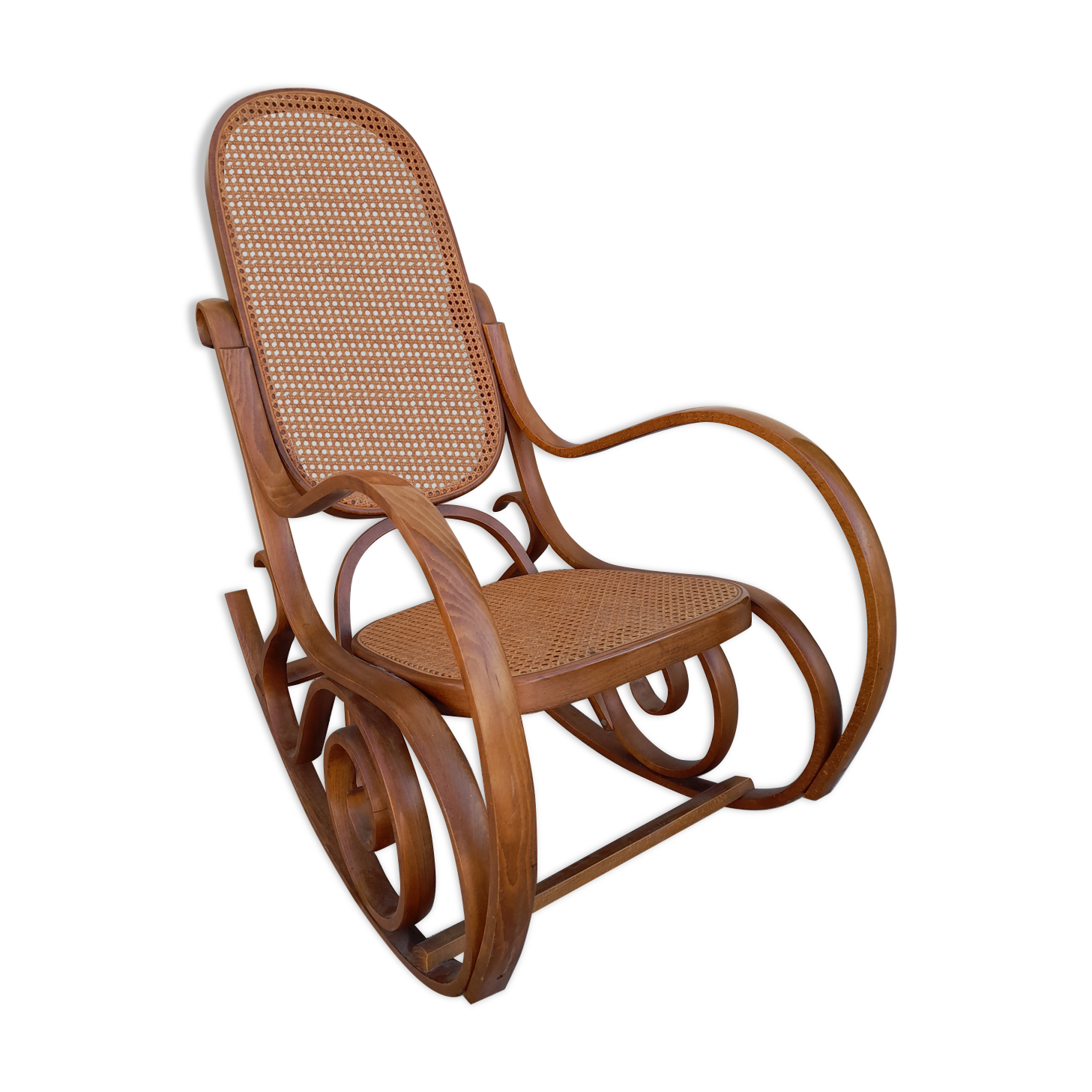 Rocking Chair Canne By Luigi Crassevig Italy Selency