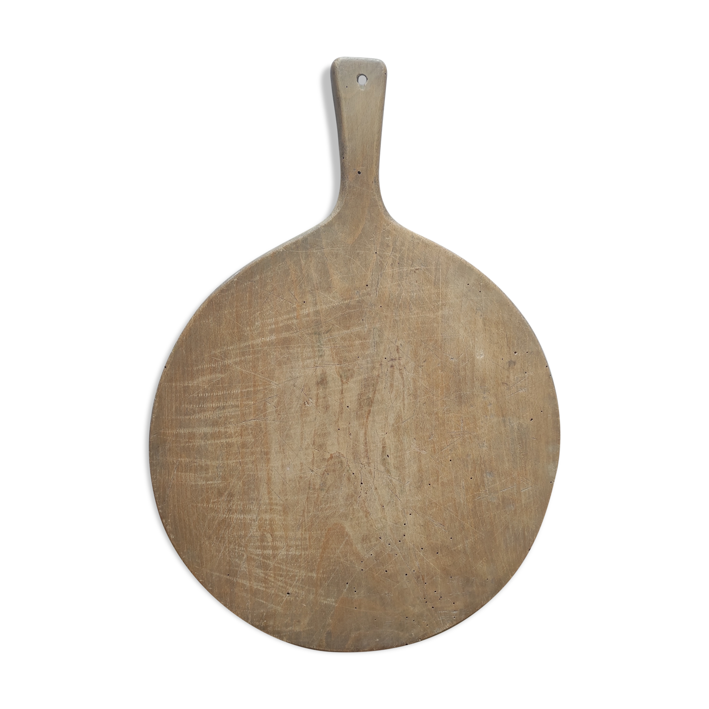 Old round pizza cutting board