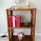Rattan and wood shelf furniture