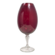 Vintage Crimson Hand-Blown Glass Vase, Empoli, Italy