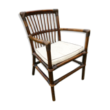 Fauteuil en rotin et bambou vintage
