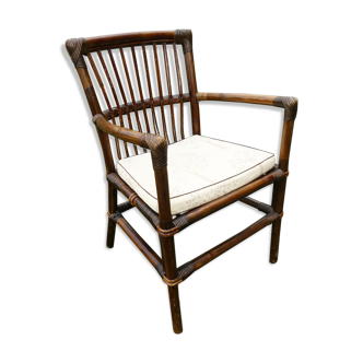 Vintage rattan and bamboo chair