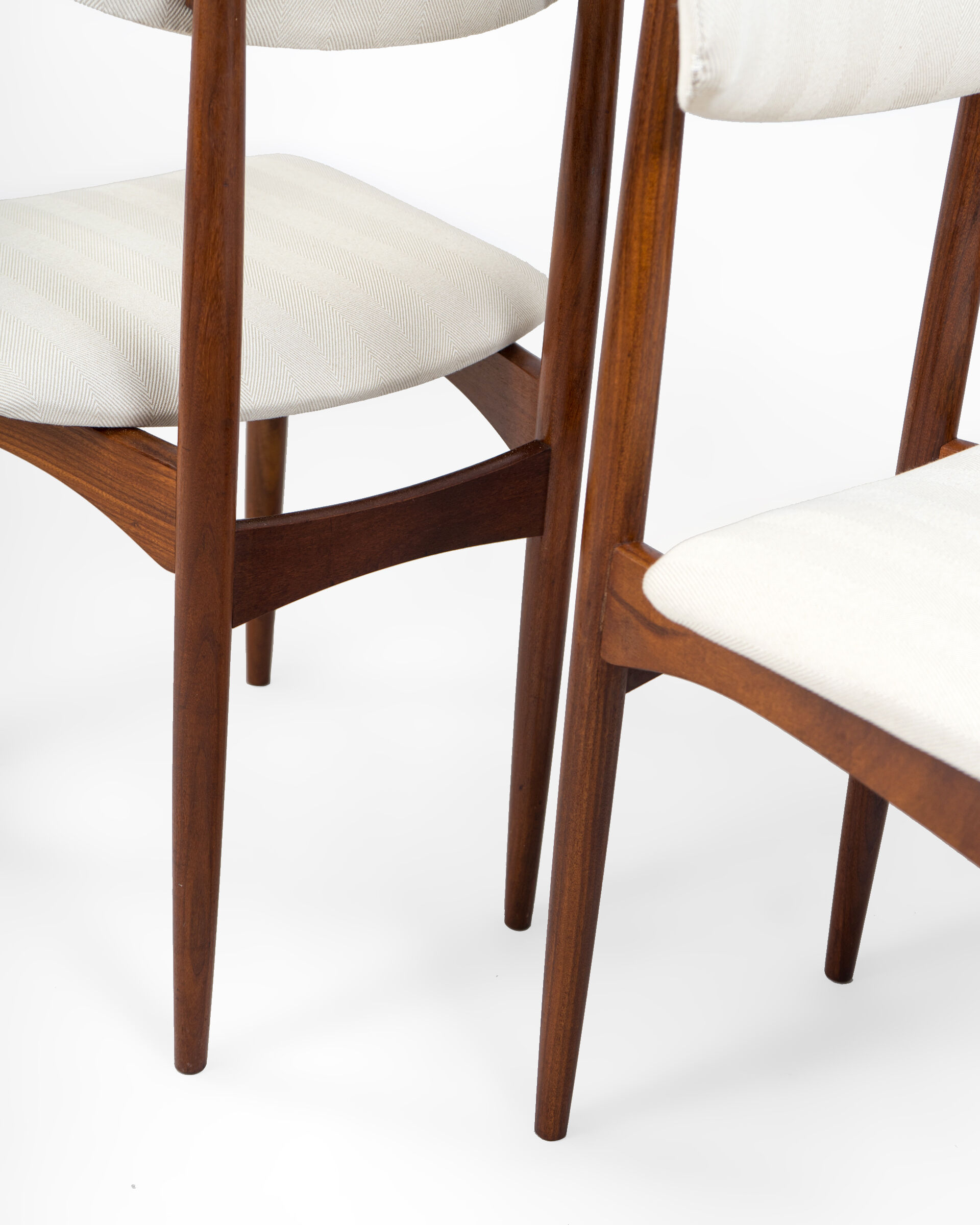 Set of 2 Danish chairs in afrormosia, Denmark, 1960s